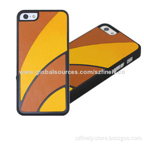 Leather & PC Case for iPhone 5/5S, PU Leather Stick, Hit Colors Available, Unique Design
